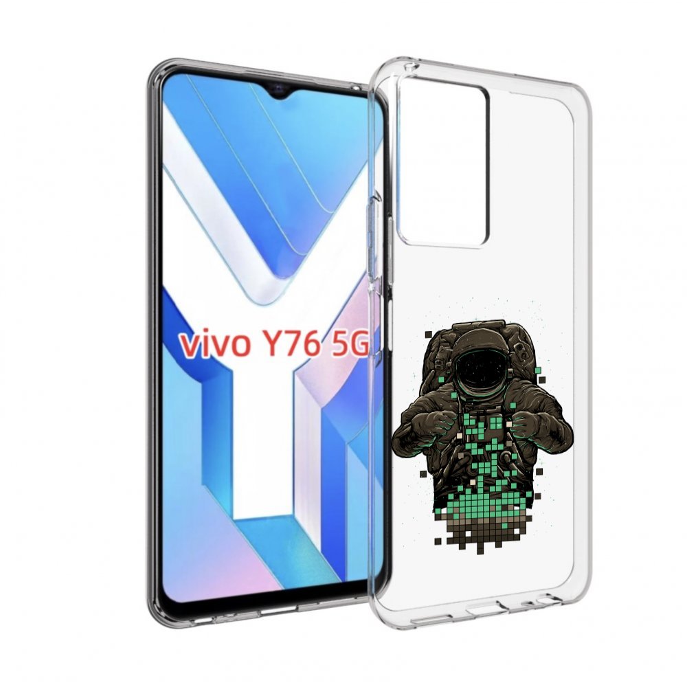 

Чехол MyPads космонавт с пикселями для Vivo Y76 5G, Прозрачный, Tocco