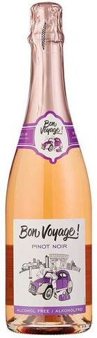 Вино игристое безалкогольное Bon Voyage Пино Нуар розовое сладкое 0,75 л Германия