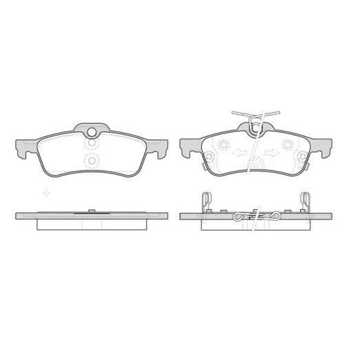 

Комплект задних тормозных колодок Remsa 086212 для Honda Civic IX,VIII