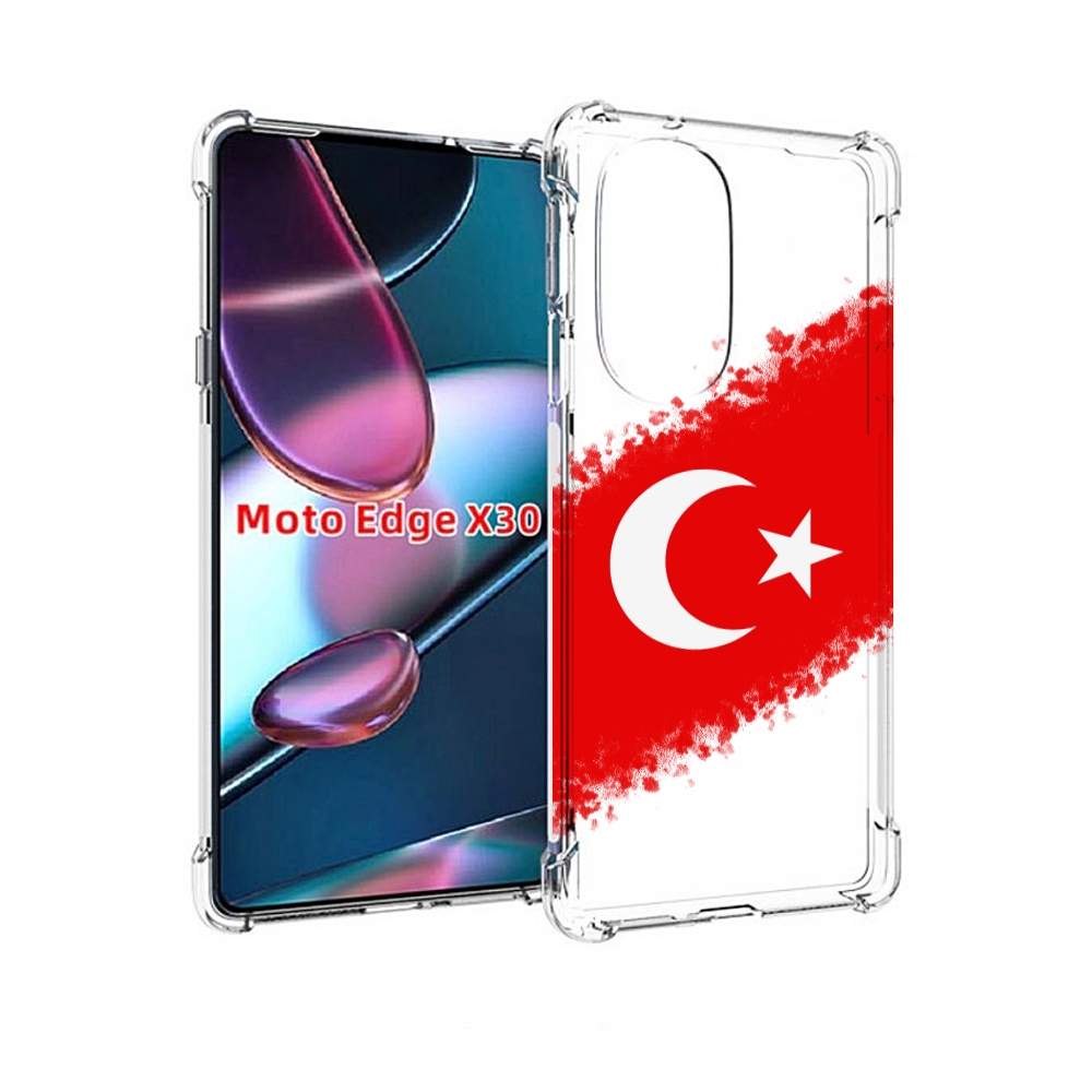 

Чехол MyPads флаг Турции для Motorola Moto Edge X30, Прозрачный, Tocco