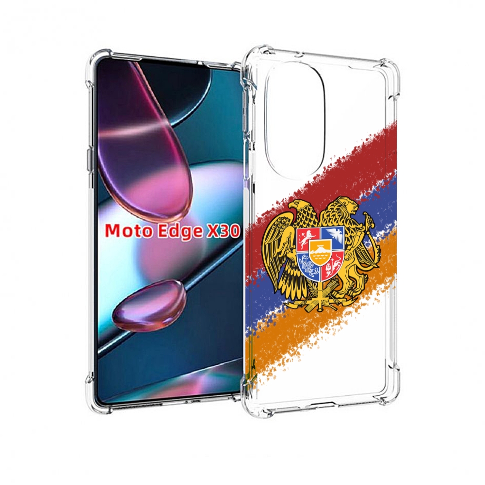 

Чехол MyPads флаг герб Армении для Motorola Moto Edge X30, Прозрачный, Tocco