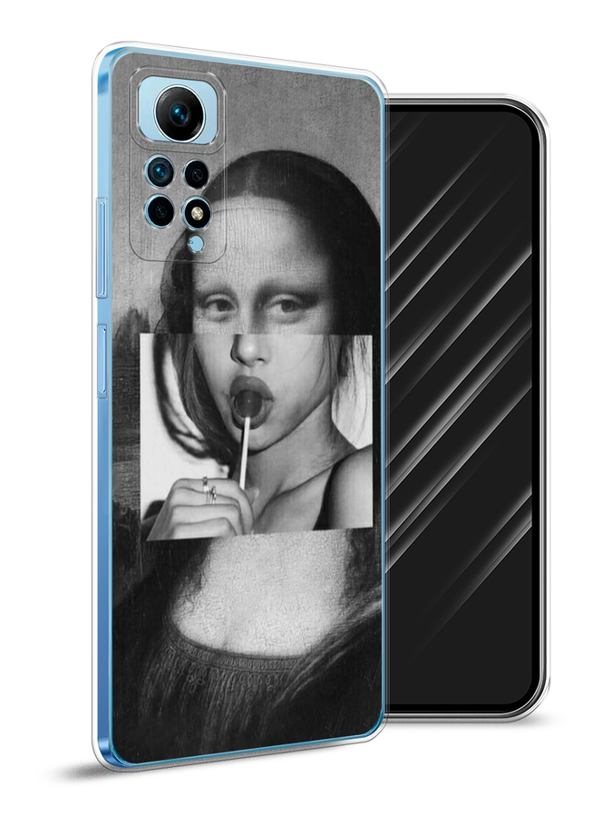 

Чехол Awog на Redmi Note 12 Pro 4G "Mona Lisa sucking lollipop", Серый, 319050-9