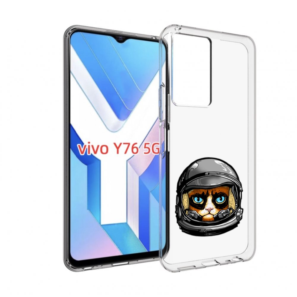 

Чехол MyPads кот космонавт для Vivo Y76 5G, Прозрачный, Tocco