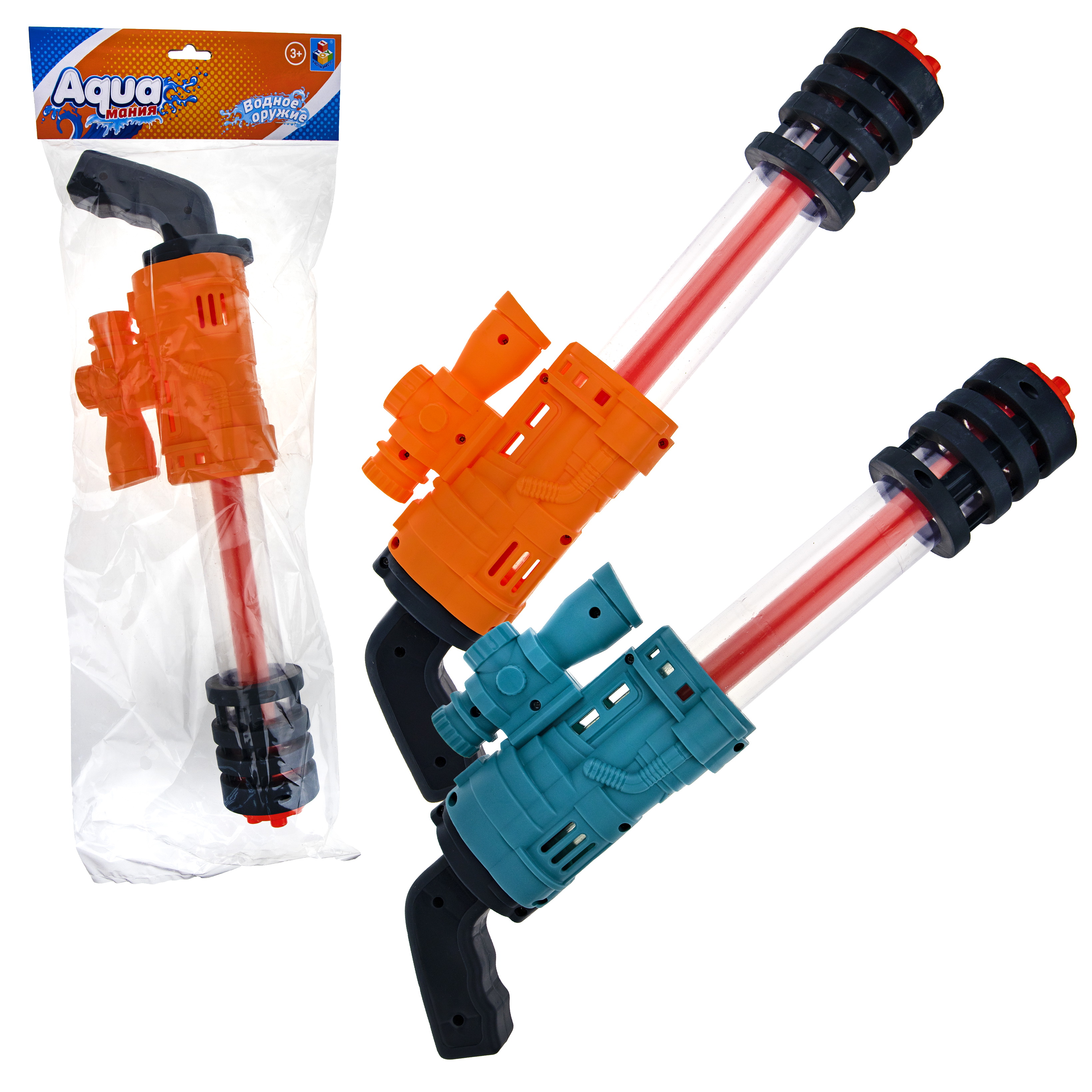Водное игрушечное оружие 1toy Аквамания 41 см, 2 цвета в ассортименте abtoys водное оружие аквабластер 800 мл s 00192