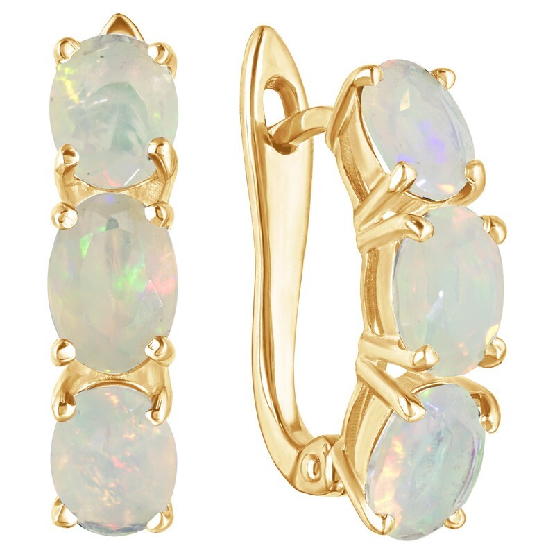 

Серьги из серебра с опалом LAZURIT-ONLINE 8201YG, 8201YG