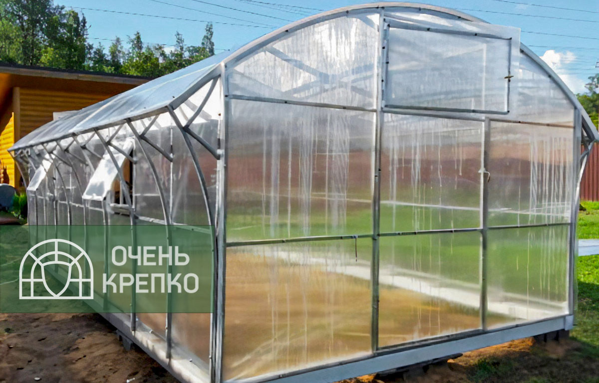 

Теплица Гриб 3м (8 / 9 / Базовый 6мм / 3), Прозрачный, Прямостенные