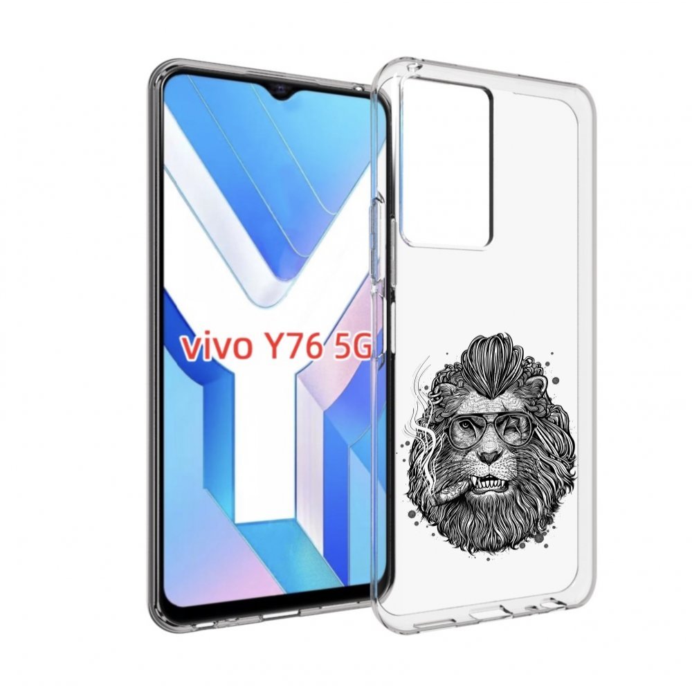 

Чехол MyPads курящий лев для Vivo Y76 5G, Прозрачный, Tocco