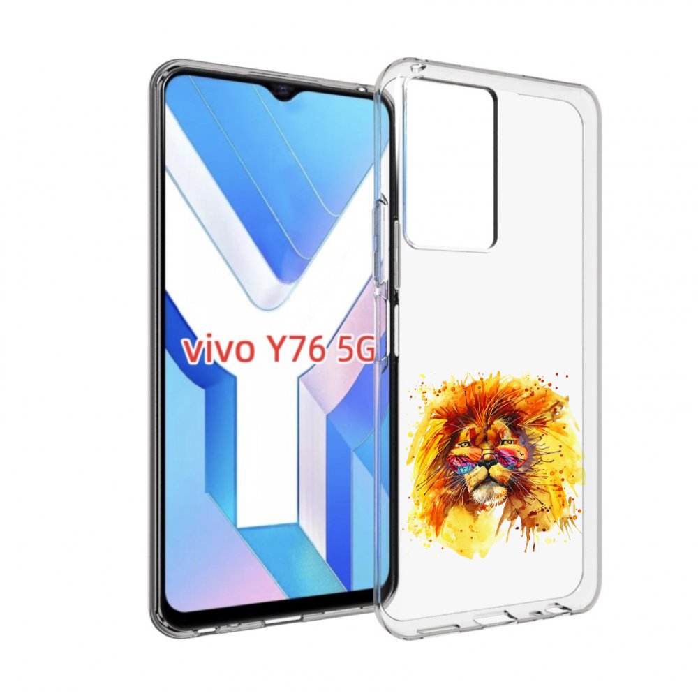 

Чехол MyPads лев в очках для Vivo Y76 5G, Прозрачный, Tocco