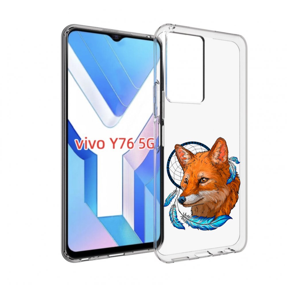 

Чехол MyPads лиса и ловец снов для Vivo Y76 5G, Прозрачный, Tocco