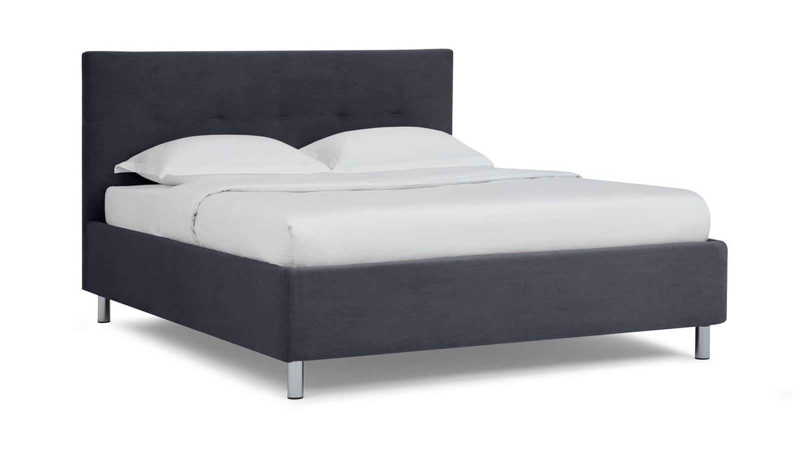 

Кровать Askona Evelin I Sky Velvet 40 160х200, Серый, Evelin I