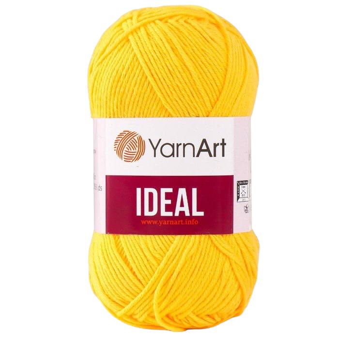 

Пряжа YarnArt Ideal 100% хлопок 170 м, 1 шт, 50 г, 228 желтый, "Ideal" 100% хлопок 170 м, 1 шт, 50 г, 228 желтый