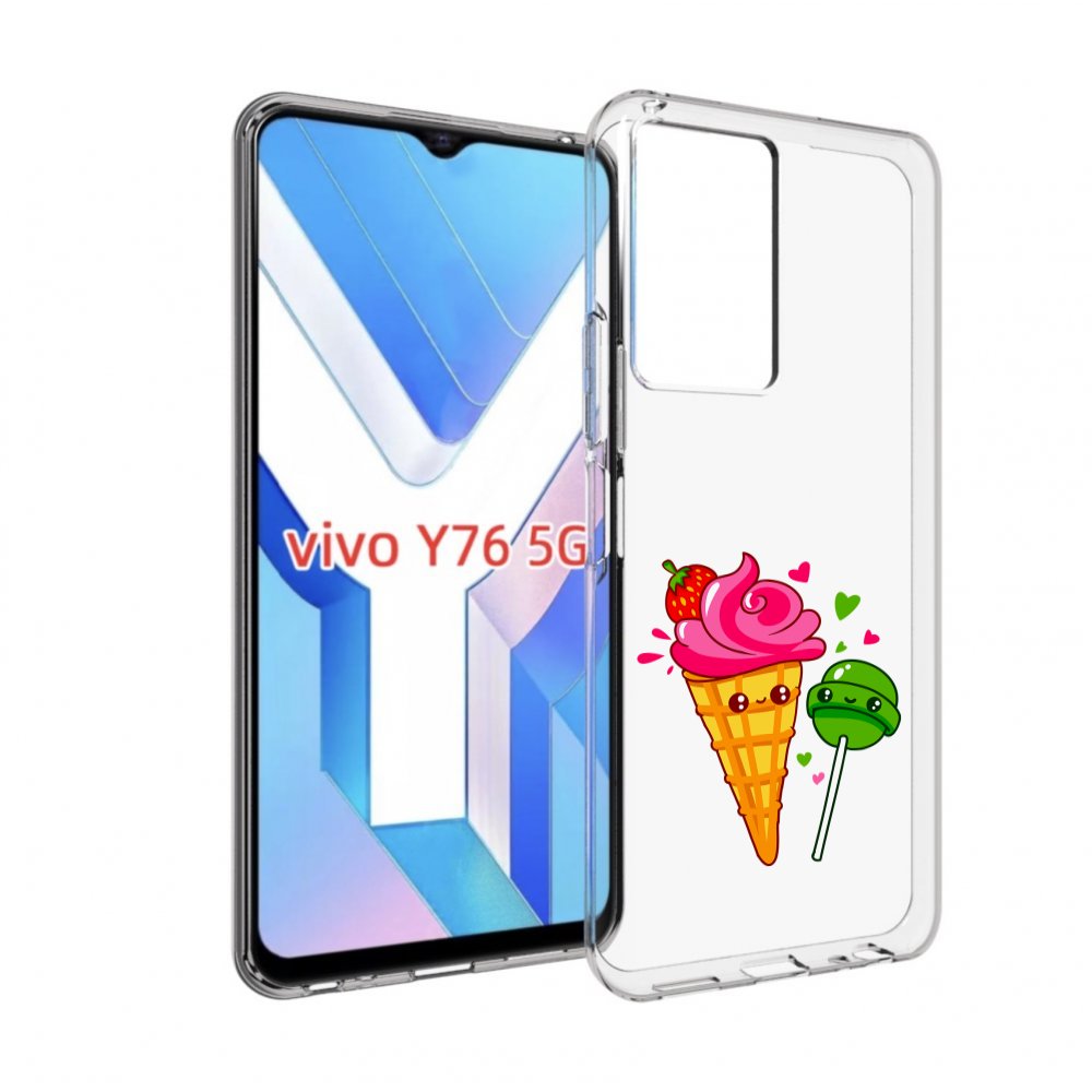 

Чехол MyPads Вкусняшки для Vivo Y76 5G, Прозрачный, Tocco