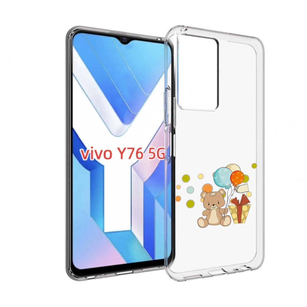 

Чехол MyPads медвеженок с подарком для Vivo Y76 5G, Прозрачный, Tocco