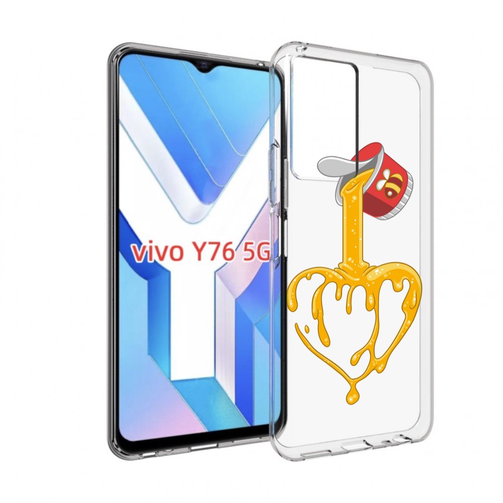 

Чехол MyPads медовое сердце для Vivo Y76 5G, Прозрачный, Tocco