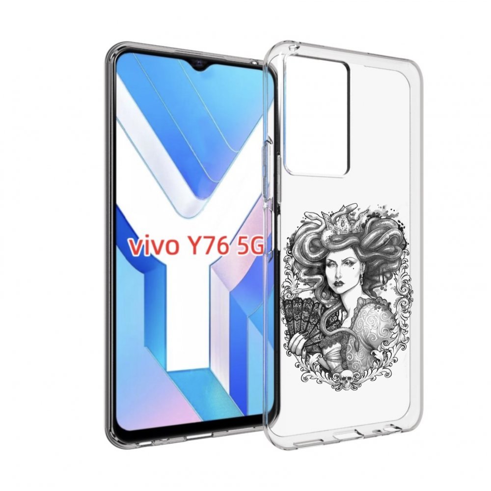 

Чехол MyPads медуза черно белый для Vivo Y76 5G, Прозрачный, Tocco
