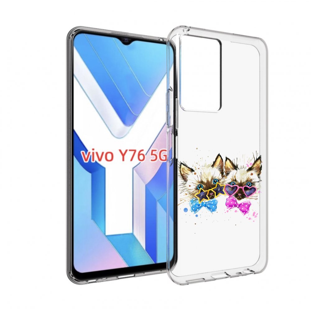 

Чехол MyPads милые котята для Vivo Y76 5G, Прозрачный, Tocco