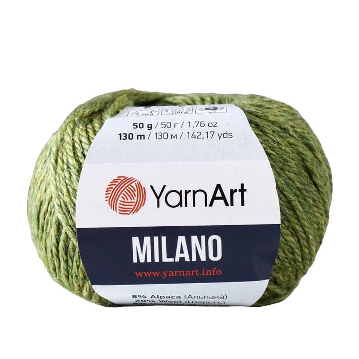 

Пряжа YarnArt Milano 8% альпака, 20% шерсть, 8% вискоза, 64% акрил 130 м, 50г 865 фисташка, "Milano" 8% альпака, 20% шерсть, 8% вискоза, 64% акрил 130 м, 1 шт, 50 г, 865 фисташка