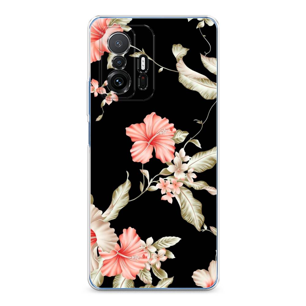 

Чехол Awog на Xiaomi Mi 11T/11T Pro "Цветы на черном", Разноцветный, 311250-8