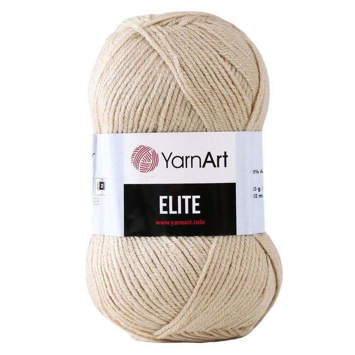 

Пряжа YarnArt Elite 100% акрил 300 м, 1 шт, 100 г 848 бежевый, "Elite" 100% акрил 300 м, 1 шт, 100 г 848 бежевый