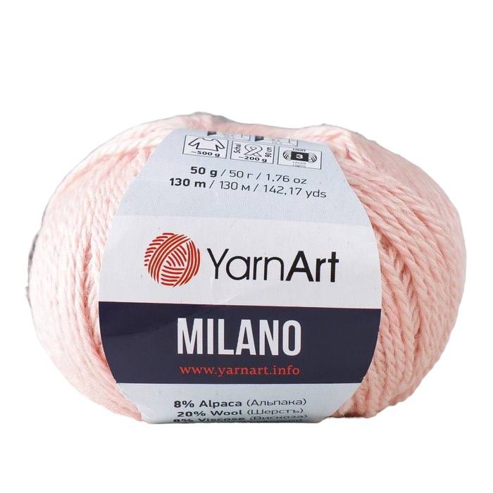 

Пряжа YarnArt Milano 8% альпака, 20% шерсть, 8% вискоза, 64% акрил 130 м, 50 г, 853 само, Розовый, "Milano" 8% альпака, 20% шерсть, 8% вискоза, 64% акрил 130 м, 1 шт, 50 г, 853 само