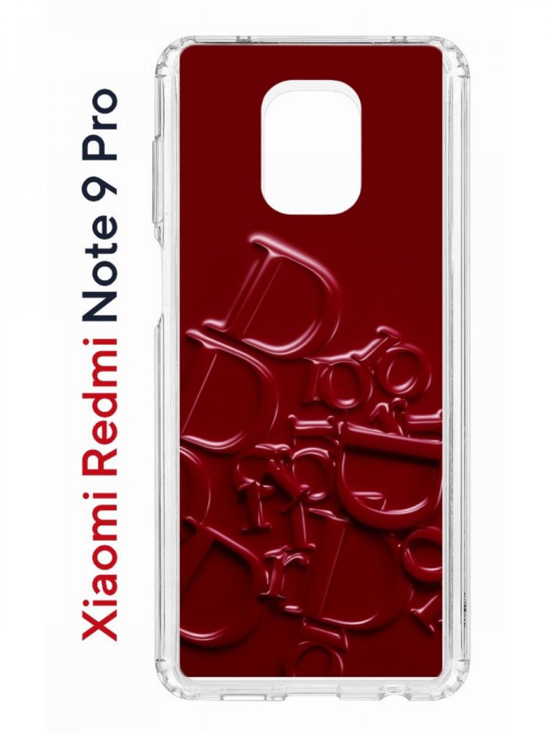 Чехол на Xiaomi Redmi Note 9 Pro/9s/9 Pro Max Kruche Print Dior,противоударный бампер