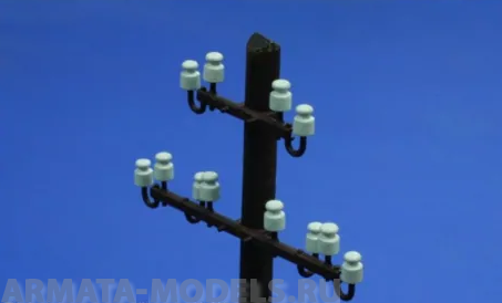 

35D02RB Дополнение для моделей Model Telegraphic pillar with 4 insulators