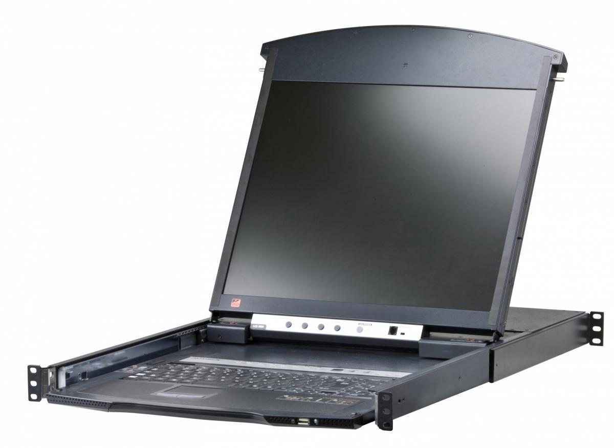 

KVM - консоль ATEN 8P CAT5 HIGH DENSITY DUAL RAIL LCD OVER, KL1508AIM-AXA-RG