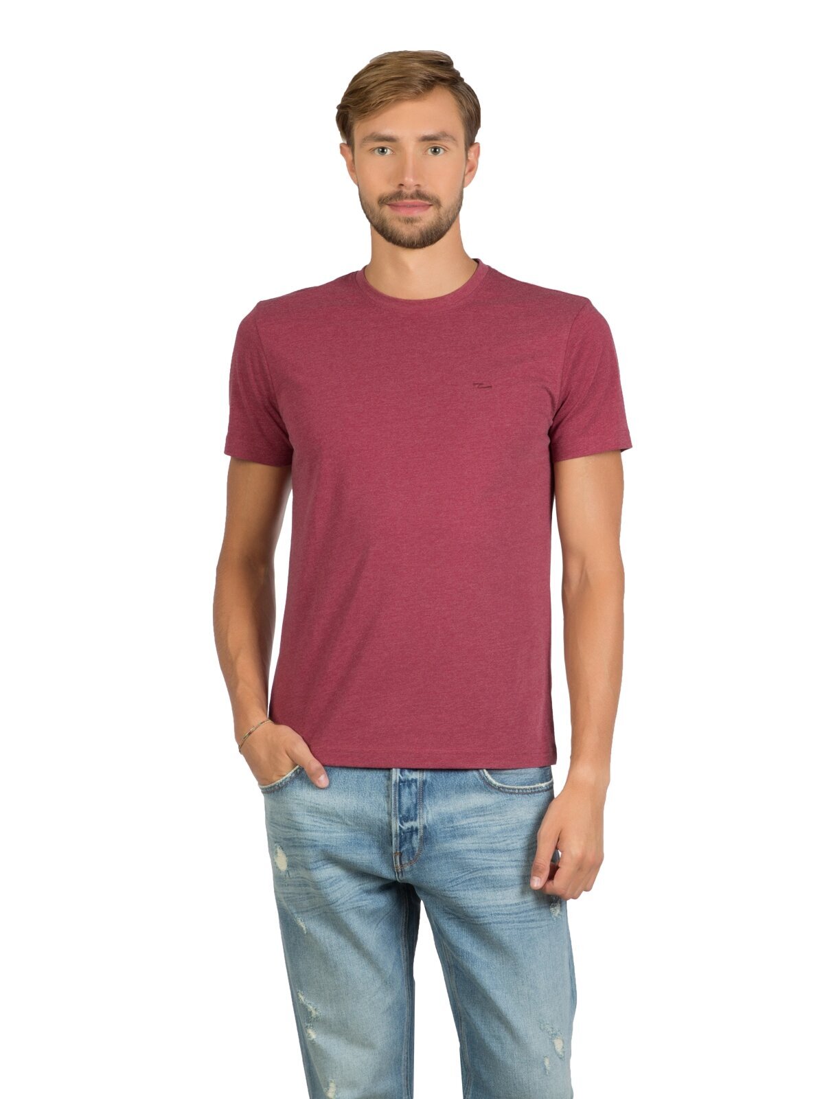 

Футболка мужская Colins CLTKTTSHM0022575_q1.v1BR бордовая XL, CLTKTTSHM0022575_q1.v1BR
