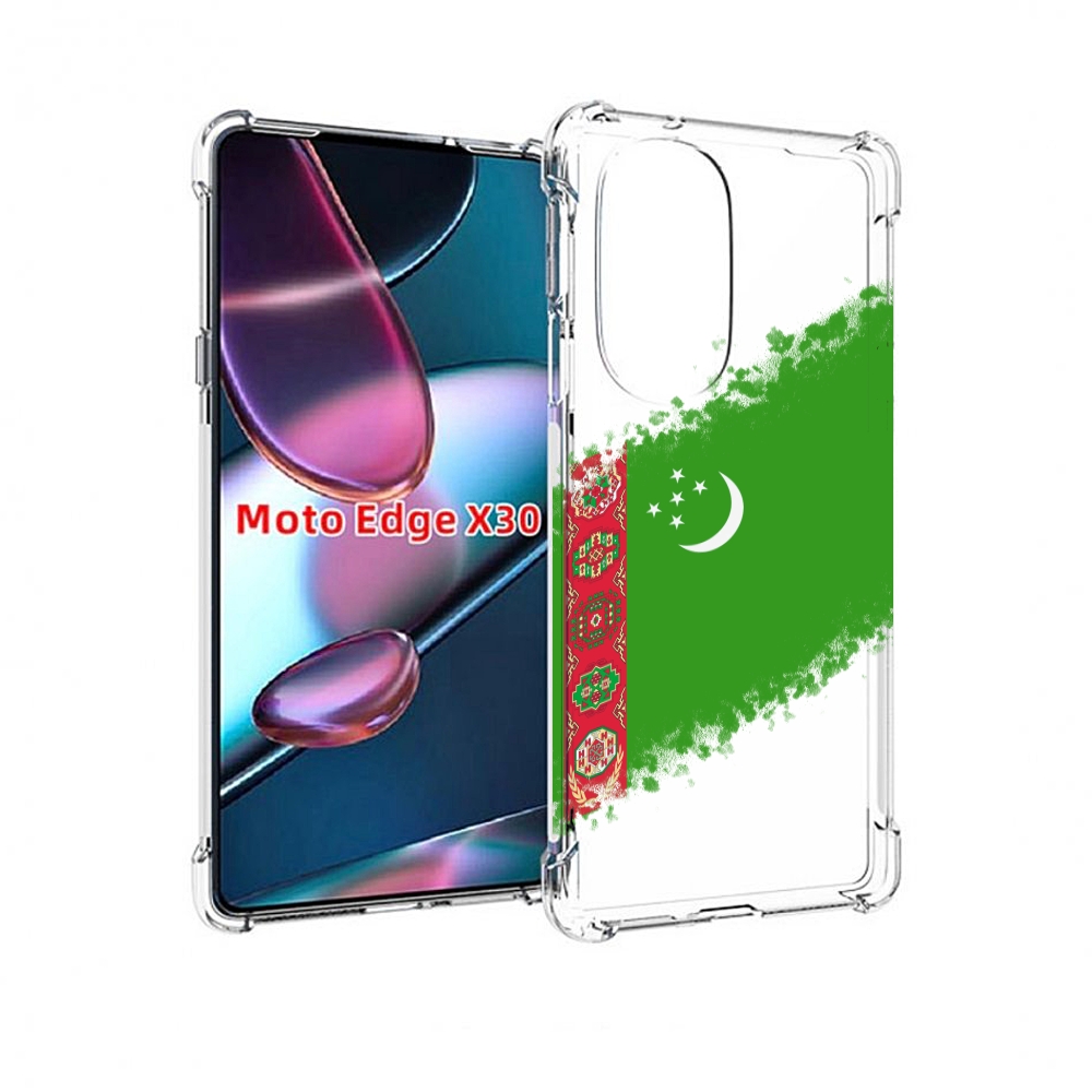 

Чехол MyPads флаг герб Туркменистан-1 для Motorola Moto Edge X30, Прозрачный, Tocco