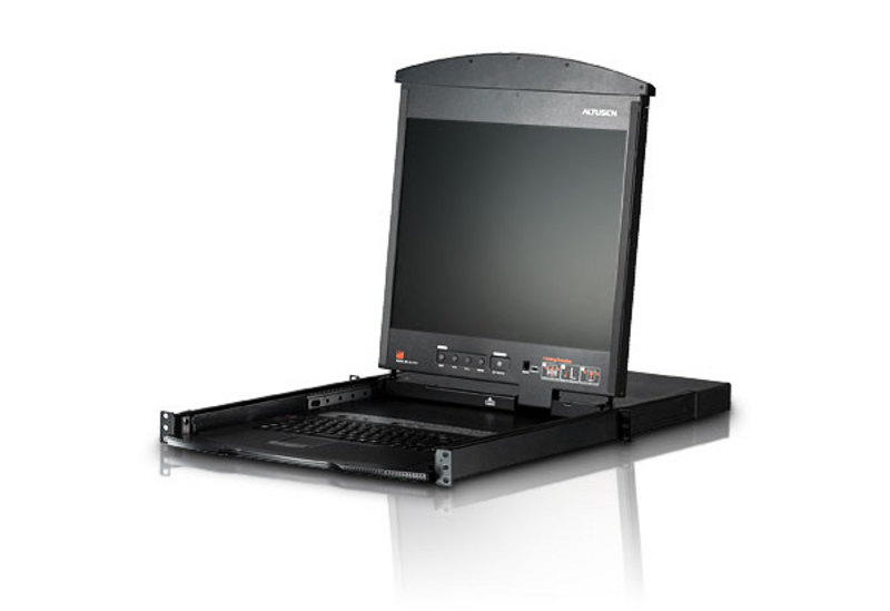 

KVM - консоль ATEN 8P CAT5 HIGH DENSITY DUAL RAIL LCD 19INCH OVER IP