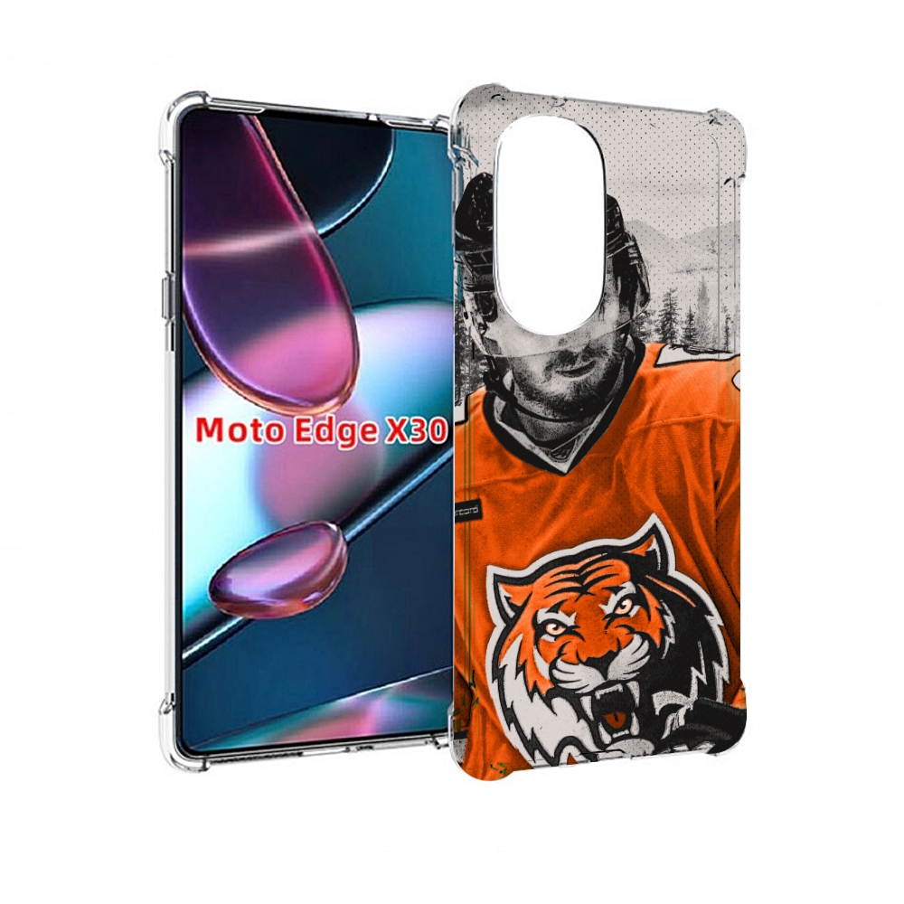 

Чехол MyPads хк амур мужской для Motorola Moto Edge X30, Прозрачный, Tocco