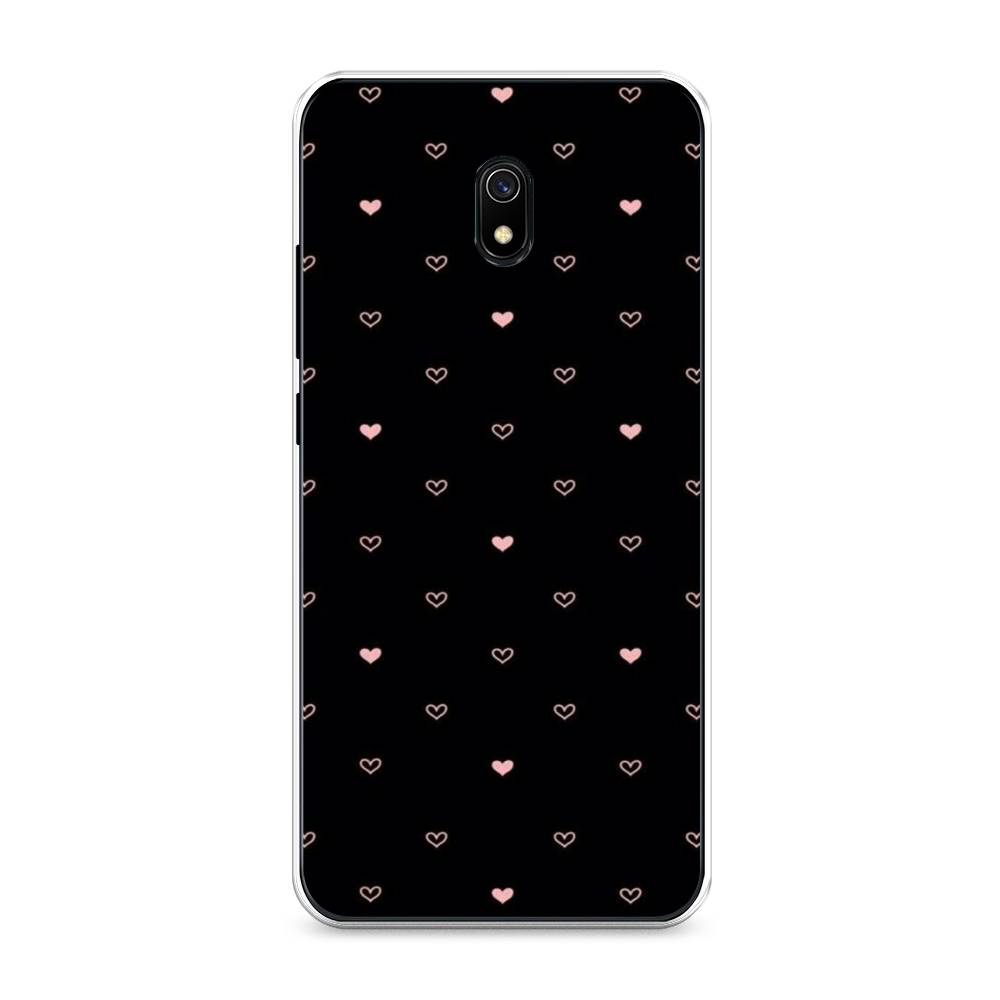 

Чехол Awog на Xiaomi Redmi 8A "Черный фон и сердечки", Разноцветный, 37250-3