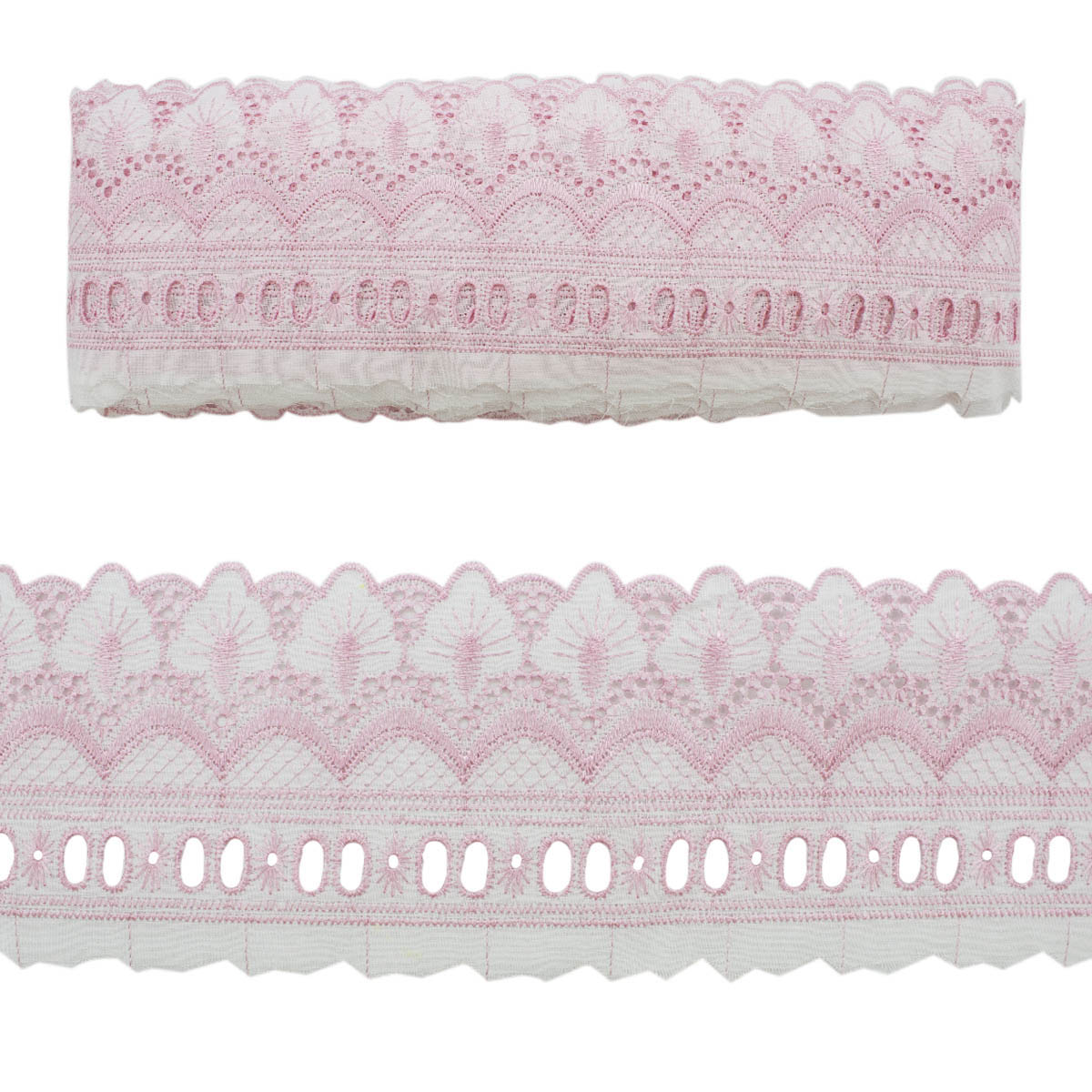 

Шитье АЙРИС, 7,5 см, 100% (полиэстер) 0570-3024 (A502-A549), Белый;розовый
