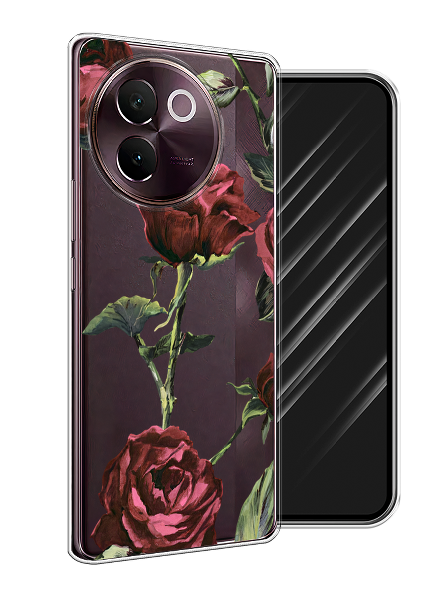 

Чехол Awog на Vivo V30e "Бордовые розы фон", Бордовый, 2610550-1