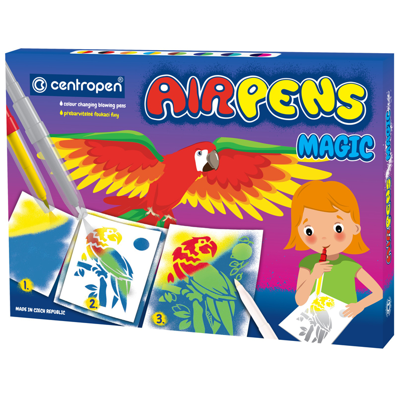 

Фломастеры воздушные Centropen AirPens Magic, 08цв.+3, картон. упаковка