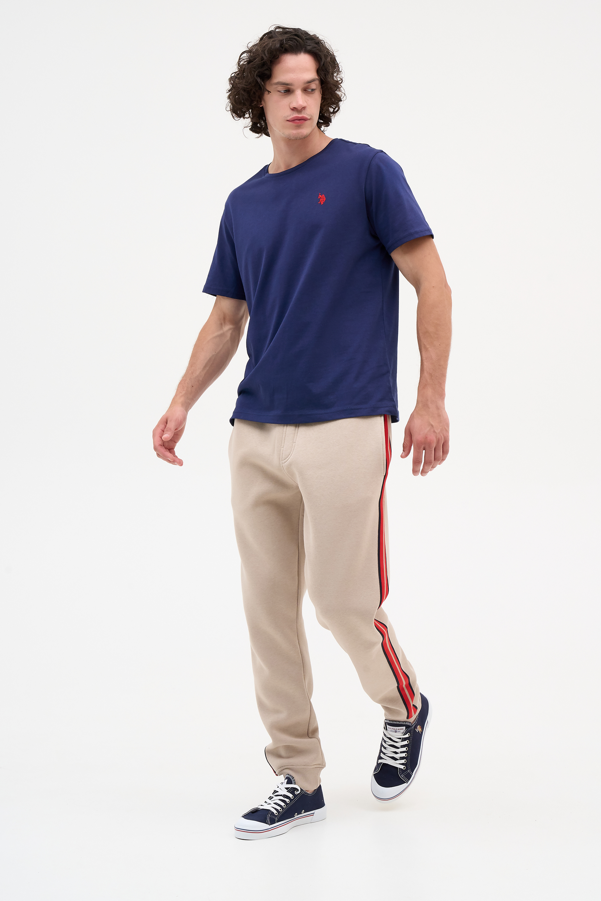 Спортивные брюки мужские U.S. POLO Assn. G081SZ0OP0APSU-R бежевые XL