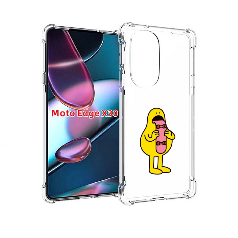 

Чехол MyPads язычок скейтер для Motorola Moto Edge X30, Прозрачный, Tocco
