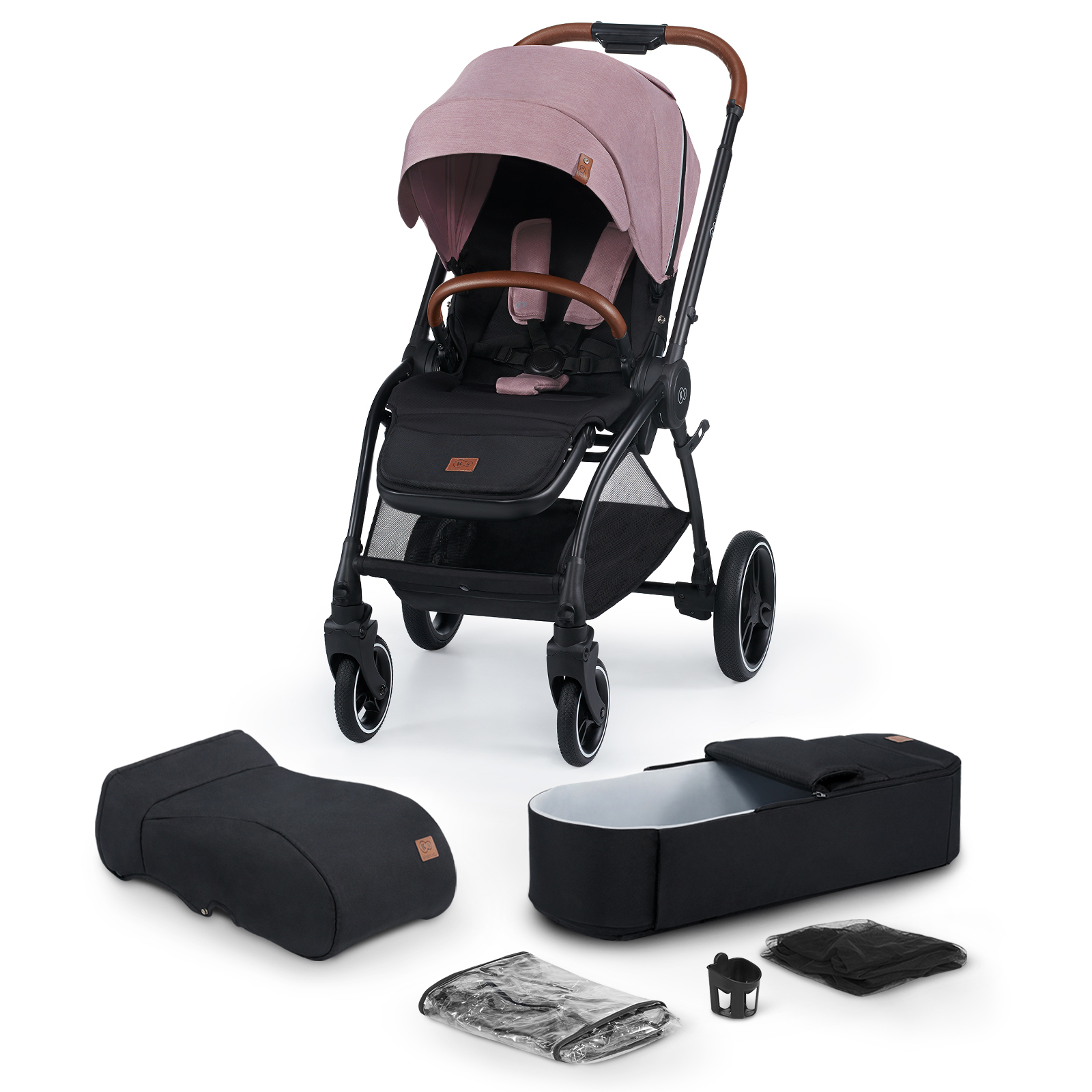 фото Коляска 2 в 1 kinderkraft evolution cocoon mauvelous pink