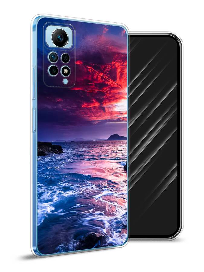 

Чехол Awog на Redmi Note 12 Pro 4G "Волны 1", Розовый;синий, 319050-4
