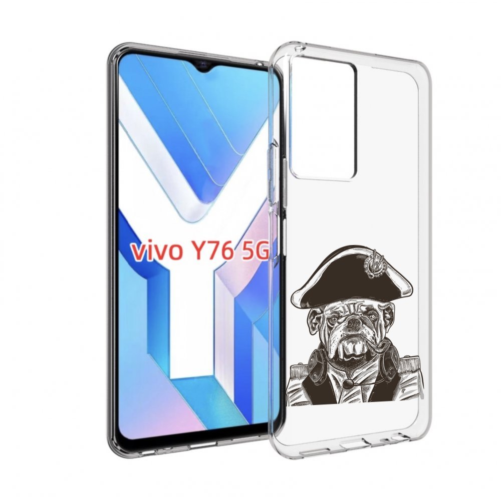 

Чехол MyPads мопс генерал для Vivo Y76 5G, Прозрачный, Tocco