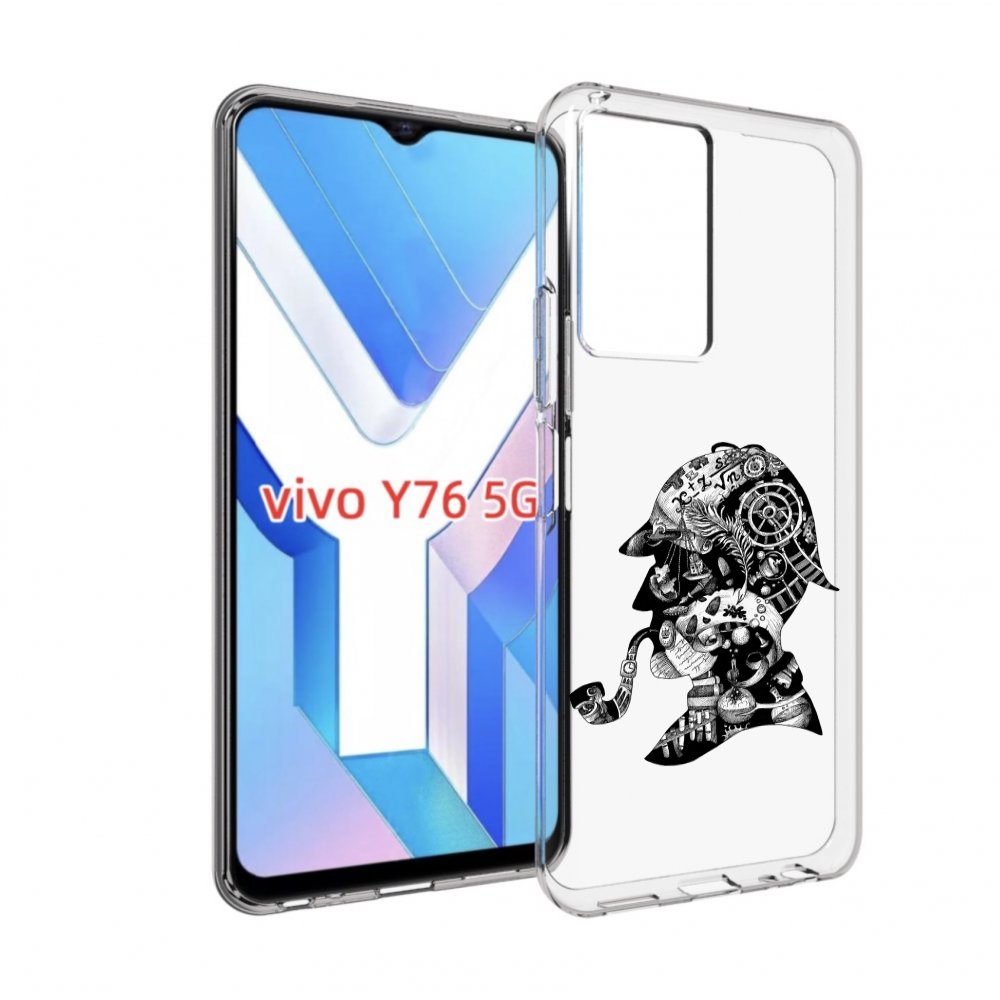 

Чехол MyPads мужчина с трубкой абстракция для Vivo Y76 5G, Прозрачный, Tocco