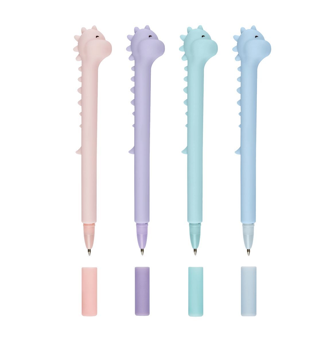 

Набор 4 шт. Ручка шариковая MESHU Cute Dinosaur, синяя, 0,7мм