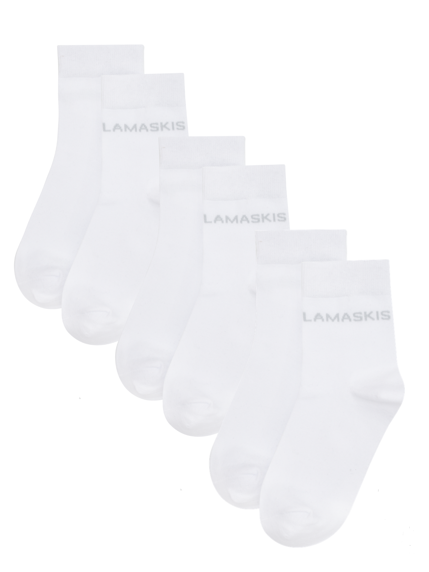 Носки унисекс LAMASKIS white_socks_classic_x3- белые 34-37