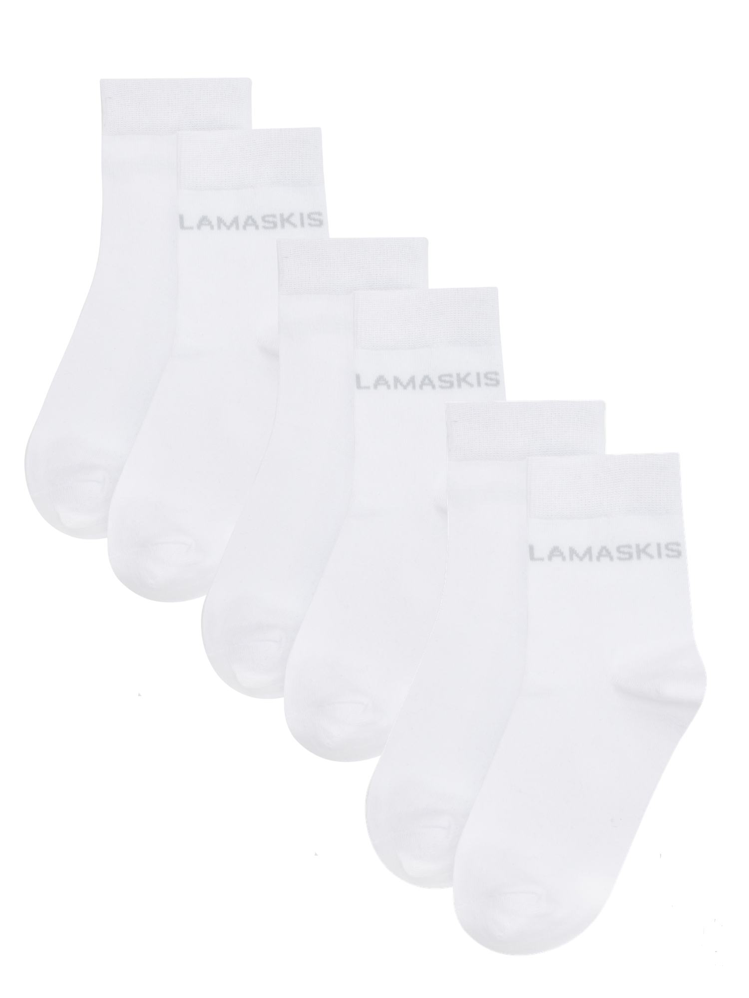 Носки унисекс LAMASKIS white_socks_classic_x3- белые 38-41