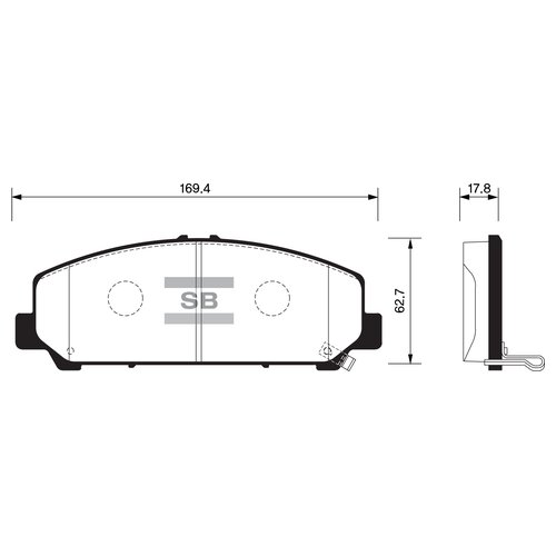 

Колодки тормозные Sangsin sp1448