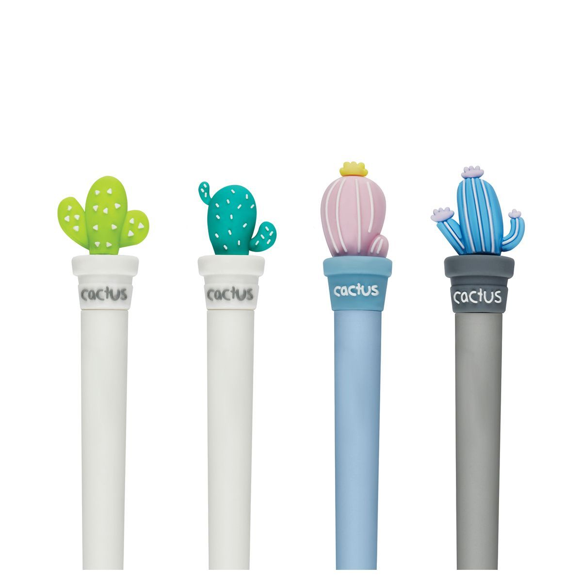 

Набор 4 шт. Ручка шариковая MESHU Cute Cactus, синяя, 0,7мм