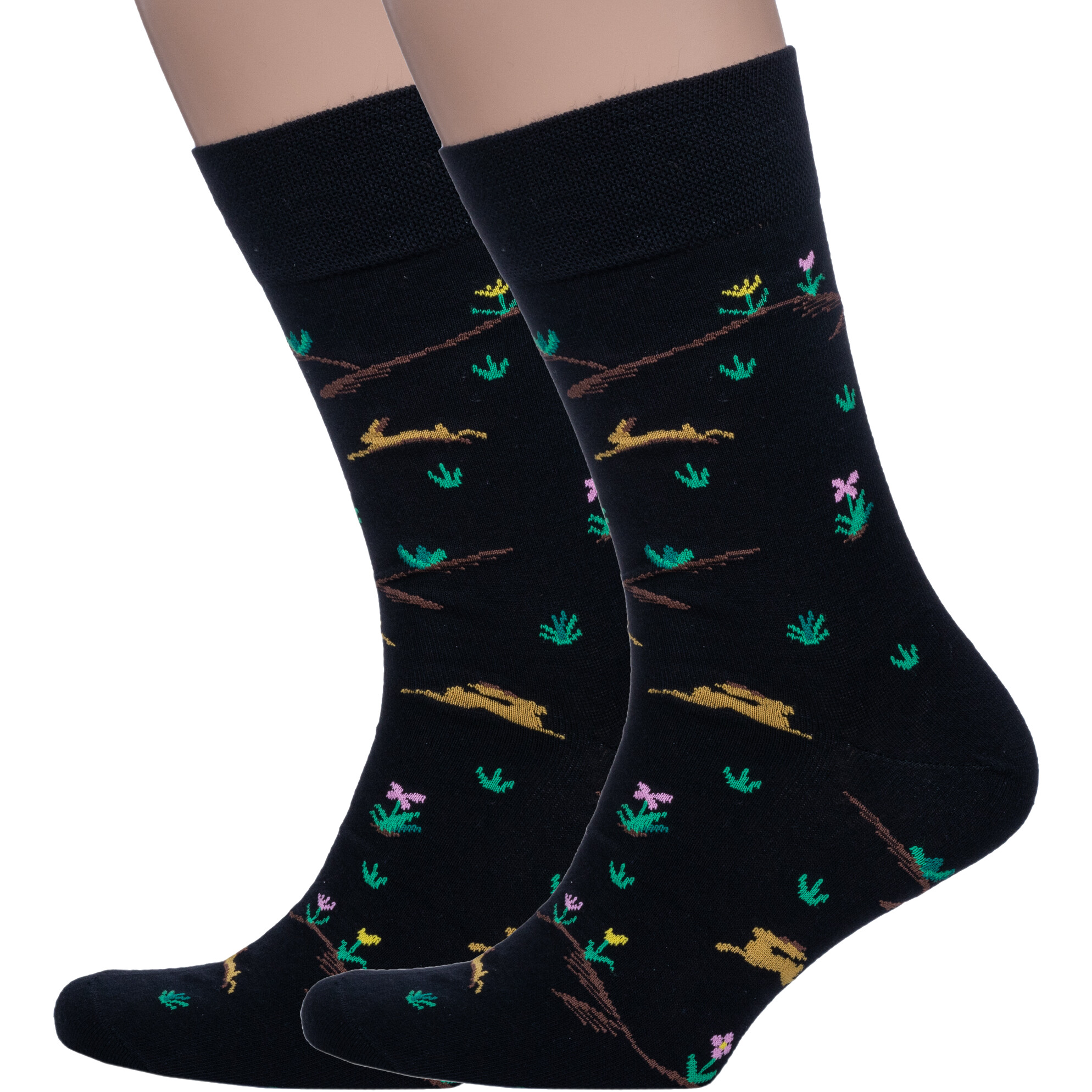 Комплект носков мужских MoscowSocksClub 2-nm-540 черных 25 2 пары