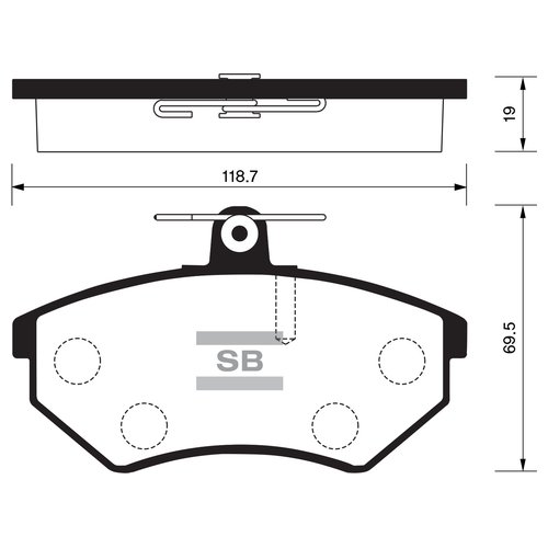 

Колодки тормозные дисковые Sangsin SP2005