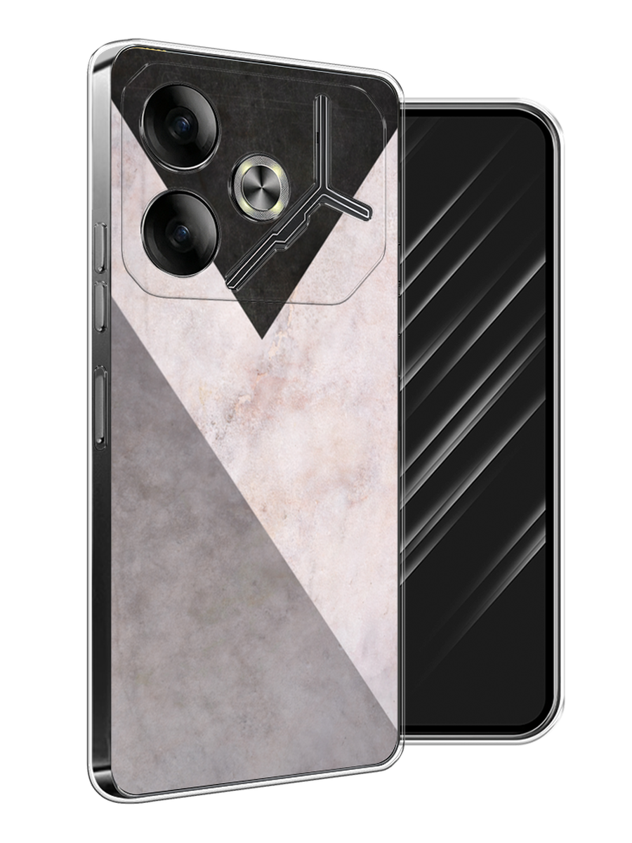 

Чехол Awog на Tecno Pova 6 "Геометричный мрамор", Бежевый, 305350-1