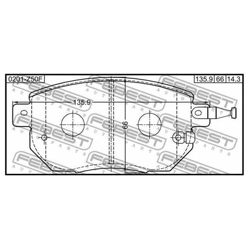 

Тормозные колодки FEBEST передние 0201z50f